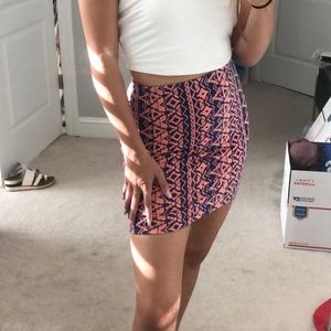 Geometric bodycon skirt